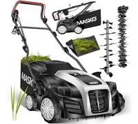 MASKO® Élévateur de gazon électrique 2 en 1, aérateur de pelouse, 1800W, largeur de travail de 40 cm, bac de ramassage de 55 litres