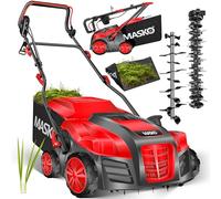 MASKO® Élévateur de gazon électrique 2 en 1, aérateur de pelouse, 1800W, largeur de travail de 40 cm, bac de ramassage de 55 litres