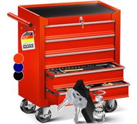 MASKO® Servante d'atelier 5 tiroirs, verrouillable, métal massif, sans outils