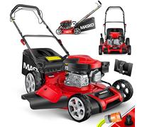 Tondeuse à gazon à essence MASKO® 5 en 1 Entraînement par roues Fonction de nettoyage EasyClean Fonction mulching Éjection latérale Largeur de coupe élevée 8 réglages de hauteur de coupe | Moteur 4 te