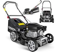 Tondeuse à gazon à essence MASKO® 5 en 1 Entraînement par roues Fonction de nettoyage EasyClean Fonction mulching Éjection latérale Largeur de coupe élevée 8 réglages de hauteur de coupe | Moteur 4 te