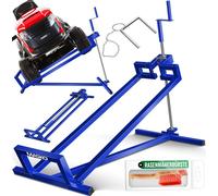 MASKO® XXL - Cric pour tracteur de pelouse 450 kg - Dispositif de levage pour tondeuses autoportées, brosse incluse