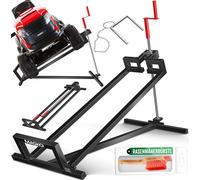 MASKO® XXL - Cric pour tracteur de pelouse 450 kg - Dispositif de levage pour tondeuses autoportées, brosse incluse
