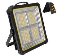 MASMEJOR Projecteur LED Rechargeable Solaire, 16000LM, 15000mAh, XXL | 160W, 540 LEDs, 4 Modes d'éclairage, Sortie USB, IP53, Portable pour Camping, Pêche, Urgences, Chantier, Garage