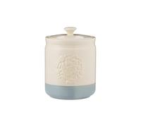 Mason Cash Home to Roost Pot à ustensiles en grès style poule et coq d'inspiration folklorique, pot de rangement durable, ustensiles de cuisine quotidiens, crème, bleu, 1 l