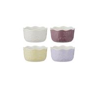 Mason Cash in The Meadow Lot de 4 ramequins 12 x 6 cm | 260 ml en grès gaufré floral pour desserts, trempettes et collations, allant du four à la table