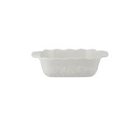 Mason Cash In The Meadow Plat carré en grès gaufré pour pâtisserie, légumes et desserts Crème 20 x 20 cm 1,1 l