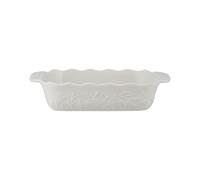 Mason Cash in The Meadow Plat rectangulaire moyen en grès gaufré pour pâtisserie, légumes et desserts Crème 22,5 x 18 cm 1,7 l