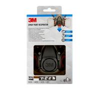 Masque 3M pour travaux de peinture au pistolet 6002 1x demi-masque 6200M, 2x filtres à gaz 6055, 2x filtres à particules 5935, 2x couvercles 501 x1 morceau