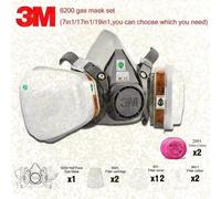 Masque à gaz 3M 6200, demi-masque anti-gaz, série combinaison assortie aux filtres 6001/2091/5n11, Protection chimique et organique 6200 15 en 1