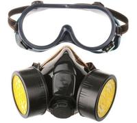 Masque à gaz professionnel avec charbon actif, respirateur peinture, 2 filtres anti-poussière, pesticides, formaldéhyde, laque