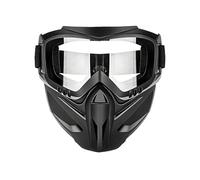 Masque Anti, Buée pour Moto, Protection Coupe, Vent Polyvalente avec Lunettes Amovibles, Masque De Protection Faciale Ajustable 2 en 1, Idéal pour Le Vélo, Le Travail Et La Soudure