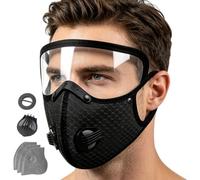 Masque Anti Poussière Avec Lunettes De Protection Et Filtre Charbon Actif | Avec Lunettes De Protection Et Filtre Charbon Actif, Valve Respirante, Pour Ponçage Bricolage Jardinage Travail Du Bois