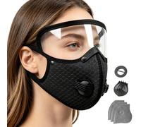 Masque anti-poussière pour filtre à charbon de ponçage PP avec lunettes | Masque de protection contre la poussière pour pelouse, jardin, construction, ponçage extérieur, industrie du bois
