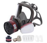 Masque Complet Avec Filtres, Masque à Gaz Réutilisable | Pour le travail du bois, la construction, la peinture, le meulage, le polissage, le soudage, les adultes, les hommes