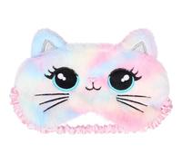 Masque De Nuit Enfant,Masques De Sommeil Mignon Cache Yeux Pour Dormir Masque Yeux Nuit Doux Respirant Pour Filles Garçons Maison Voyager Sieste (Chat,Couleurs De L'arc-En-Ciel)