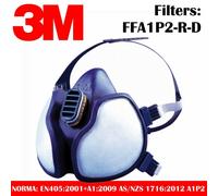 Masque de peintres 3M - Aérographie peinture filtre particules aérosols