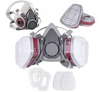 Masque de Protection 6200 - Demi-Masque Silicone | Set 7-en-1 | Filtres Anti-Poussière | Peinture & Industrie