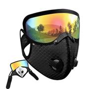 Masque de Ride avec Lunettes - Protection Visage, Réutilisable Coupe Vent, | Masque de Protection Visage - Accessoire pour Moto et Vélo | Lunettes Intégrées avec Tissu Respirant Réutilisable Coupe Vent