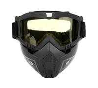 Masque de sécurité - OKUMGGYJ - Complet - Antibuée - Résistant aux chocs - Noir et jaune