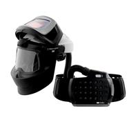 Masque de soudage 3M Speedglas 9100 MP-Lite sans filtre de soudage, avec protection respiratoire à ventilation assistée Adflo, tuyau à air QRS, adaptateur 5333506, débitmètre d'air, préfiltre, pare-ét