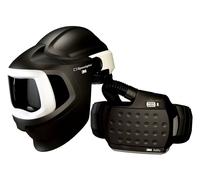 Masque de soudure 3M Speedglas 9100 MP sans ADF, avec protection respiratoire à ventilation assistée Adflo, tuyau à air QRS, adaptateur 5333506, débitmètre d'air, préfiltre, pare-étincelles, filtre à 
