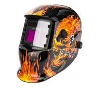 Masque de Soudure Professionnel Auto-obscurcissant échelon 9/13 DIN Noir Flammes Oranges
