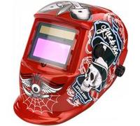 Masque de soudure professionnel auto-obscurcissant échelon 9/13 DIN Rouge Lucky's speed shop