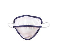 Masque facial 1 couche Mycroclean, bordure blanche/bleue, sans tampon nasal, réutilisable et lavable 500 FOIS, type II, 99,8% BFE, adulte/petit, certifié CE, dispositif médical