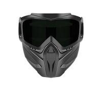 Masque facial anti-buée | Protection coupe-vent avec lunettes amovibles, protection du visage réglable 2 en 1, pour homme, ski, cyclisme, moto, travail, jardinage