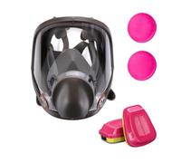 Masque facial de protection avec cartouche filtrante et tampon Masque respiratoire complet Masque de protection pour les yeux et le nez Travail pour la protection contre les poussières