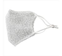 Masque facial en dentelle blanche - Masque réutilisable - Respirant - En polyester - Norme FFP1 - Pour femmes - Idéal pour le cosplay et les fêtes