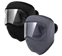 Masque Facial Polaire 2 pièces Protection hivernale pour Homme visière intégrale Coupe-Vent avec Lunettes HD Amovibles Masque Thermique Polaire pour activités extérieures