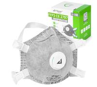 Masque FFP3 Anti-Poussière avec Valve - Masque de Protection Respiratoire pour Adulte à Haute Filtration - Idéal pour Travaux, Peinture, Chantier & Produits Chimiques - Lot de 10