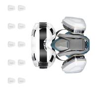 Masque respiratoire complet avec cartouches filtrantes et lunettes Masque respiratoire réutilisable pour la sécurité industrielle Protéger le visage anti-buée