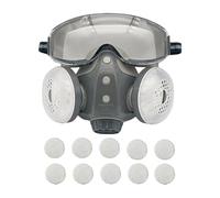 Masque respiratoire | Filtre de protection intégral avec lunettes - Masque respiratoire industriel, pour le travail du bois, le soudage, le meulage, l'industrie de la construction et l'agriculture