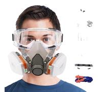 Masque respiratoire intégral, en PVC de haute qualité, 43 cm, taille universelle, filtre les particules nocives, conforme aux normes de sécurité du secteur