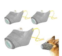 Masque respiratoire pour chien, en 3 parties, réglable, en tissu non tissé, coupe lisse, design anti-poussière réutilisable pour l'extérieur, masque pour chiot pour petits