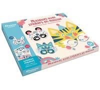 Masques avec stickers en mousse - Animaux mignons - Michelle Carlslund - Auzou Philippe Eds - Jeux livres objets