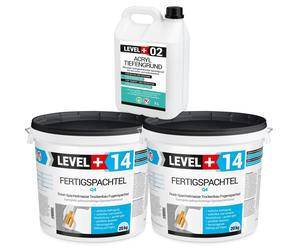 Masse à spatuler 40kg Mastic à joints prêt à l'emploi + fond de teint acrylique 5L SET602