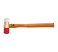 Facom Marteau de façade plastique PU – têtes nylon, axe acier, manche hickory Ø 30 mm