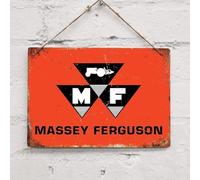 Massey Ferguson Plaque murale en métal vintage rétro 20,3 x 30,5 cm