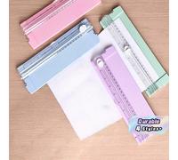 Massicot A4, coupe-papier plastique portable, mini outil de découpe photo, lame de coupe de papier manuelle coulissante de bureau, rentrée scolaire, papeterie 1 pièceABS