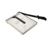 Massicot A4 Professionnel et Coupe-Papier, 10 Feuilles (47cm), Blanc | Équipé d'un levier et d'une échelle centimétrée pour des coupes précises. Idéal pour le bureau et la maison