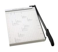 Massicot A4 Professionnel, Rogneuse Coupe-Papier avec Base Solide, Coupe Précise pour Photos, Cartons, Documents, Loisirs Créatifs, Bureau et Maison, Blanc