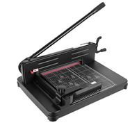 Massicot guillotine robuste de 30,5 cm, levier haute capacité de 400 | La guillotine en acier robuste coupe 400 feuilles sans effort pour le bureau, l'école ou la maison. Noir
