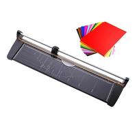 Massicot Rotatif Manuel, Largeur de Coupe de 31,8 cm, Coupe jusqu'à 10 Feuilles, Massicot en métal pour Papier Kraft, Carton, Photos et Scrapbooking