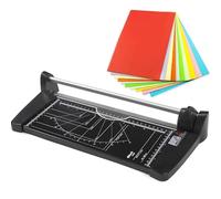 Massicot Rotatif Manuel, Largeur de Coupe de 31,8 cm, Coupe jusqu'à 10 Feuilles, Massicot en métal pour Papier Kraft, Carton, Photos et Scrapbooking