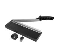 Massicot Rotatif pour Papier pour Bureau et Enseignants, Noir | Guidage Simple, Lame Rotative, Poignée Ergonomique, Structure Robuste, pour Étiquettes et Carton