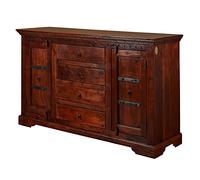 MASSIVMOEBEL24.DE Buffet 150x45 Acacia laqué Nougat Oxford #513